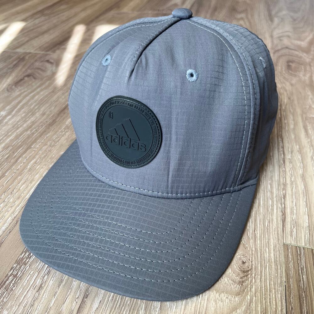 Adidas Men's Aeroready Affiliate II Cap Textured Grey Ripstop Round Rubber Logo